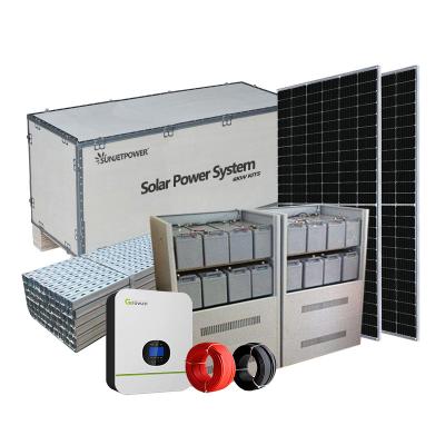 China Cheap home off grid solar power system with solar panel system 5kw off grid solar panel photovoltaic system for sale