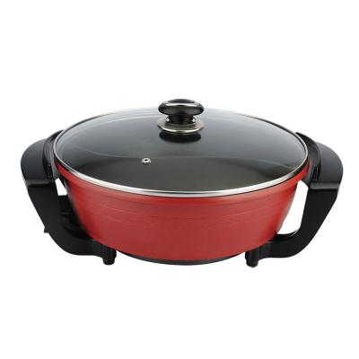 China Outdoor Two-flavor Electric Hot Pot 32CM Round Pot Easily Cleaned Electric Pan Grill Appliances Thermostat for sale