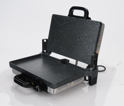 China 180Â ° Flat Contact Design BBQ Grill Sandwich Electric Heating High Temperature Steak Machine for sale