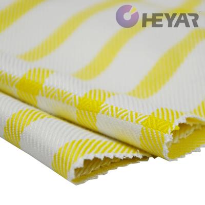 China Anti-bacteria Bright Yellow And White Stripes Bamboo Fiber Organic Bamboo Cloth Fabric Tweed Fabric for sale