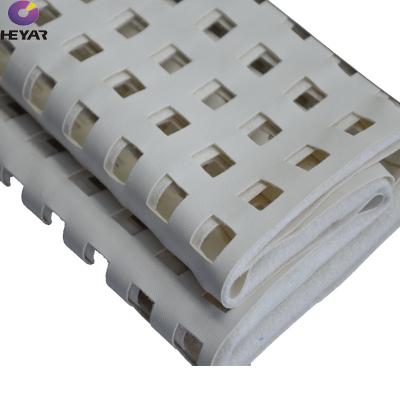 China Memory 100 Square Polyester Laser Cut Solid White Faux Leather Mesh Fabric for sale