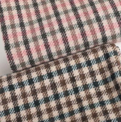 China Retro wind proof plaid coat fabric 80% wool 20% polyester check also for costume for sale