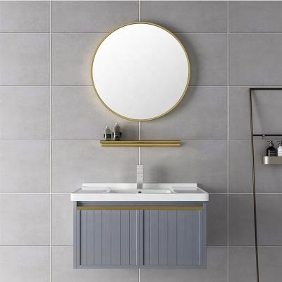 China European modern bathroom vanity cabinet space design aluminum wall rack hotsale style small size use for sale