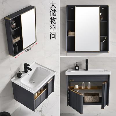 China Modern Classic Bathroom Furniture Vanity European Bathroom Cabinet For Hotel Custom Classic Washbasin Ceramic Mirror Carcass for sale