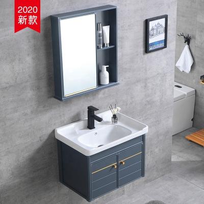 China Cheap Modern Bathroom Vanity Counter Top For Bathroom Cabinet With Sink Basin Set Wall Mount Cabinet For Hotel for sale