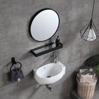 China Modern Bathroom Daily Use Wall Hung Sink Hand Wash Basin Modern New Style Hotel Mini Sanitary Small Size Wash Basin for sale