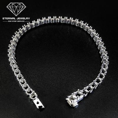 China Real S925 Tennis Professional Custom Hiphop Factory Rack Mount Chain Necklace Chinese Silver 9k 10k 14k 18k for sale