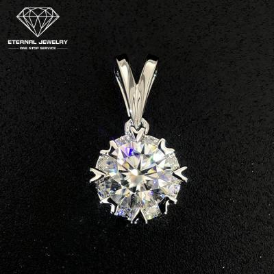 China 1.5 Carat White Moissanite Diamond Ladies Women Fashion Luxury Charm Desk/Pendant Customization 9k 10k 14k 18k Fine Gold Quarry Jewelry for sale