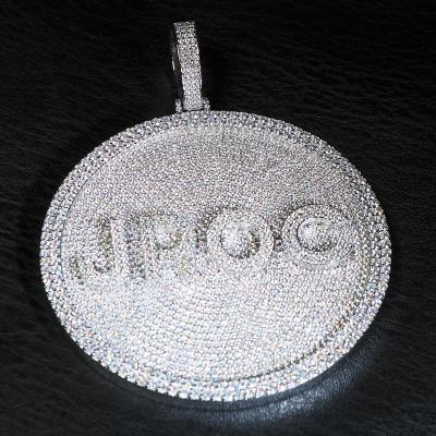 China Customized Iced Gold Moissanite Diamond Pendant Necklace Silver 10k 14k 18k Name S925 Alphabet Letter Hiphop Jeweler China Hiphop for sale