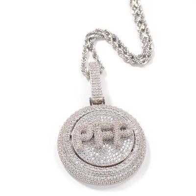 China Hiphop Personalized Hip Hop Jewelry 18k Gold Silver Iced Out Bling Bling Moissanite Diamond Gem Rich Pendant Necklace for sale