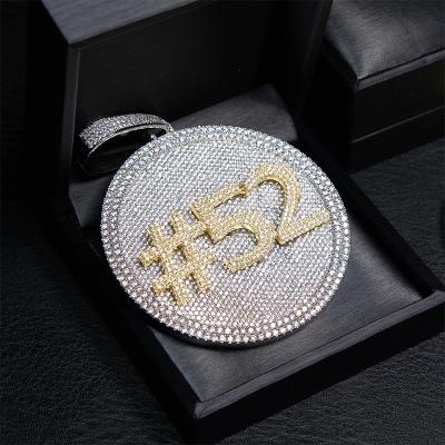 China Custom Hiphop Iced Out Real 925 10K 14K 18K Silver Diamond Moissanite Letter Pendant Hip Hop Gold Alphabet Necklace for sale