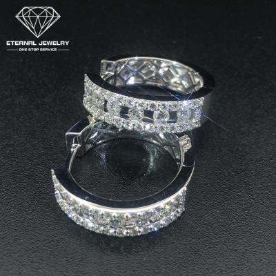 China Romantic Custom Made Good Women Fashion Iced Out S925 Silver Luxury Gold 9k 10k 14k 18k Yellow White Moissanite Diamond Drop Earrings for sale