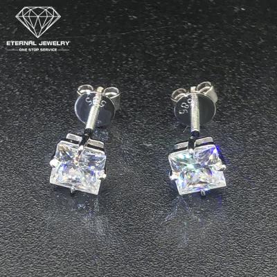 China Yellow Rose White Studs 3mm 6.5mm 1ct D VVS Moissanite Diamond Engagement Wedding Earrings Girl's CLASSIC Gold Women Ear 9k 10k 14k 18k for sale