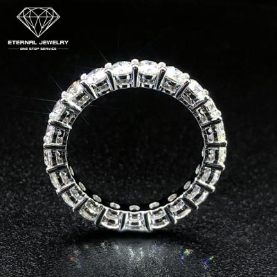 China Custom White 3mm 12pcs Moissanite Diamond Ring Romantic Gold From Factory Fashionable Ladies Woman Engagement Wedding Ring 9k 10k 14k 18k for sale