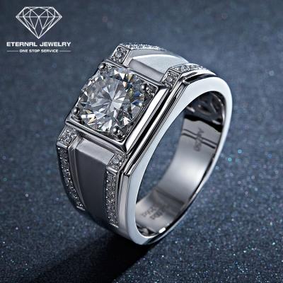 China Yellow White Rose Red Moissanite Diamond Wedding Ring Customized Romantic Luxury Fine Gold Fashion Men's Jewelry 9k 14k 18k for sale