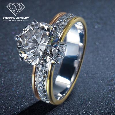 China Believed ; Religious; CLASSIC; Office ; hip-hop; Fashionable Casual Classic Romantic Moissanite Diamond Wedding Ring Natural Solid 925 Silver 10k 14k 18k 24k Gold Romantic Custom Women Office for sale