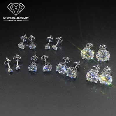 China 2021 CLASSIC Custom Made Women Trend Luxury Rhinestone Diamond Earrings Ear Studs Jewelry Sterling Silver Gold Pured Moissanite Fashion for sale