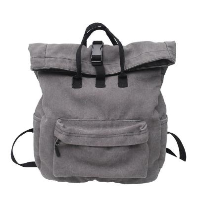 China 2021 High Capacity Hot Selling Canvas Bag Large Capacity Unisex Backpack For Daily Travel for sale