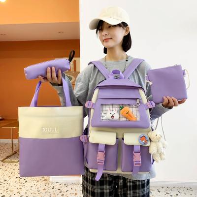 China 4-piece set fashionable hot selling 4piece school multifunctional backpacks for daily life for sale