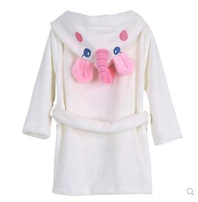 China Girls Thermal Bathrobe Winter Fleece Bathrobe Child Hooded Cartoon Soft Thickened Unicorn Long for sale