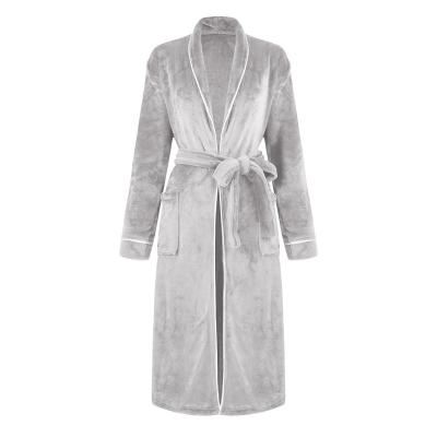 China Flannel QUICK DRY Men's Cardigan Clothing Winter Bathrobe Solid Color Robe Bathrobe Men for sale