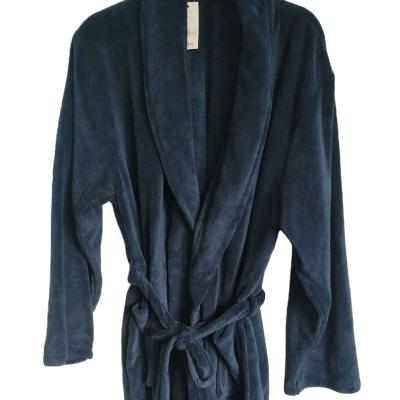 China Winter Breathable Clothes For Man Cotton Velvet Fabric Hotel Bathrobe Turn-down Collar Men's Bathrobe for sale