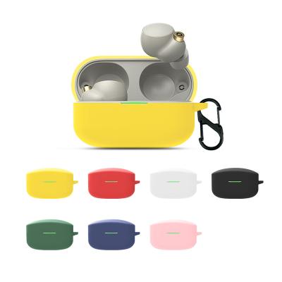 China Protect earphone new silicone protective sleeve with hanging holes is suitable for Sony WF-1000XM4 dustproof protective sleeve and earphone s for sale