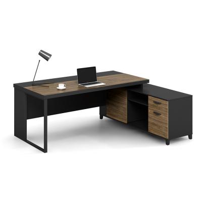 China Modern Executive Assembly Table 1.8 Meter Director Computer Table Melamine L Shaped Desk for sale