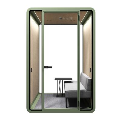 China (Other)Adjustable Portable Modular Acoustic Sound Proof Office Cell Phone Booth With Furniture And Seating for sale