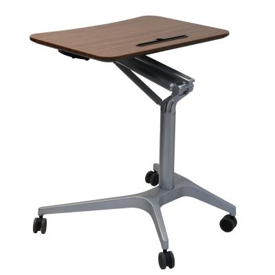 China Foldable Standing Pneumatic Automatic Computer Desk Lift Table Lazy Adjustable Conference Training Desk for sale