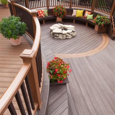 China Modern Easy Install WPC Decking / Outdoor Composite Decking Flooring / Hard Hollow Wood Board for sale