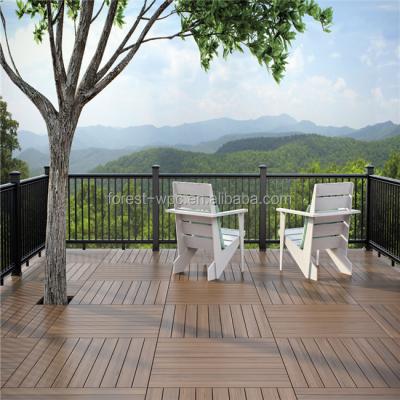 China Traditional exterior wpc decking interlocking composite tiles terrace panel for sale