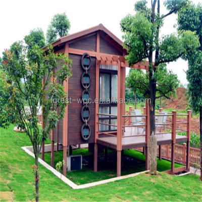 China Building 3x4Meter FRSTECH outdoor prefab low e sunroom/greenhouse glass sunroom backyard house/wooden plastic composite villa for sale