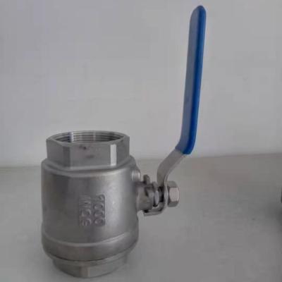 China General 2pc ball valve, female end NPT, 1000wog, DN25, ss304 material, screw handle, au caliber for sale