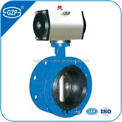 China General Material WCB Solenoid Motor Pneumatic Driven Flanged Butterfly Valve DN100 for sale