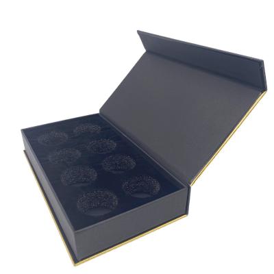 China Recyclable Custom Design Luxury Printed Art Paper Cosmetic Box For Skin Care Cream Box Custom Black Magnetic Packing Box for sale