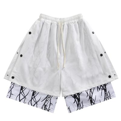 China Anti-wrinkle breasted shorts boys summer leisure high street chic korean pants dresses short pants for men for sale