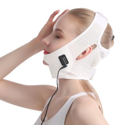 China JLK Breathable Face Slimming Bandage Microcurrent Massage Line Face Women Chin Cheek Lift Up Belt Anti Wrinkle V Line Strap for sale