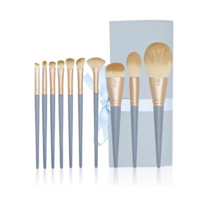 China Best Selling FACE Bag Gold Set Professional Cute Cheap Unique Makeup Brush for sale