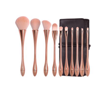 China Best Selling FACE Bag Gold Set Professional Cute Cheap Makeup Brush for sale