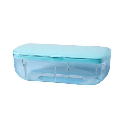 China Stored manufacturers produce creative silicone ice tray cube mold ice storage box with lid for household square ice box for sale