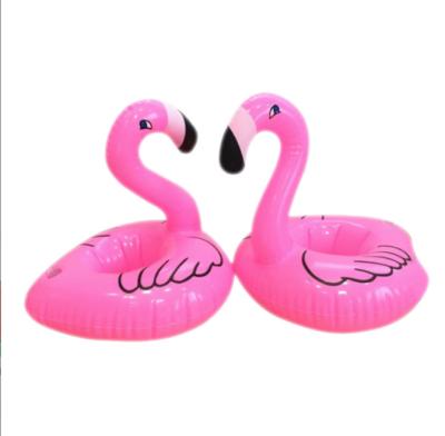 China Direct Selling Viable Hot Style Factory Inflatable Cup Holder Toy Flamingo Coaster Pool Drinks Holder for sale