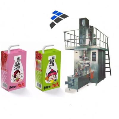 China Food Packaging Machine Carton Packing Machine Automatic Liquid Filling Square Aseptic Slim Brick Juice Filling Line for sale