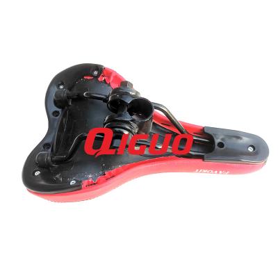 中国 OEM polyester cover fiber bicycle saddles with black spring clamp bike accessories 販売のため