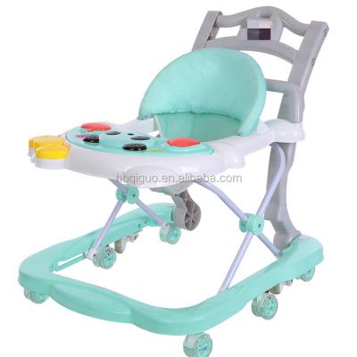 China 2022 Cartoon walking toy chair musical baby walker with stopper for children à venda