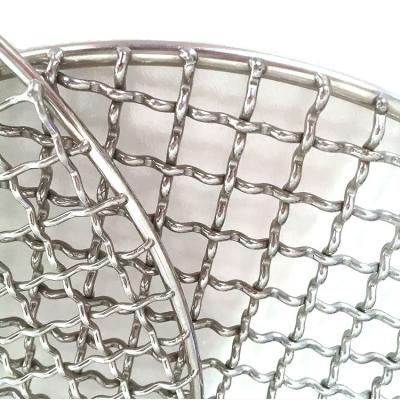 China Dustproof Custom Round Stainless Steel Cast Iron BBQ Grill Plate Cooking Grids Wire Mesh Net for sale