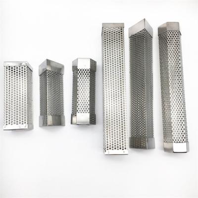 China Corrosion Resistance Stainless Steel Metal Rectangular Perforation Or Round Hole Perforated Sheet Welded Or Sintered Tube for sale