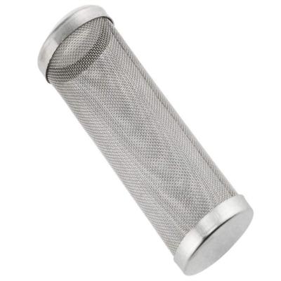 China Corrosion Resistance 5 25 50 100 150 Micron SS Perforated 304 And 316 Stainless Steel Cylinder Screen Round Wire Mesh Filter Tube for sale