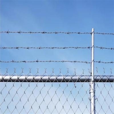 China Galvanizing Rust Or PVC Double Twist Chain Link Resistant Barrier Top Barbed Wire In Coils for sale