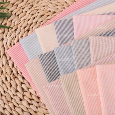 China Stain Repellent Fake Shu Wadding Fabric Yarn-Dyed Stripe Basic Fabric Fall Winter Baby Underwear Home Clothes Pajamas Fabric Stain for sale